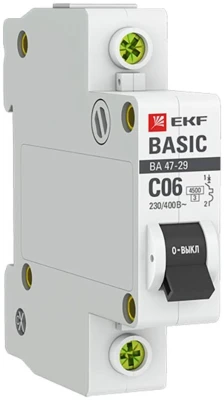 Автоматический выключатель EKF Basic mcb4729-1-06C
