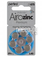 Батарейки Perfeo ZA675/6BL Airozinc Premium (6 штук)