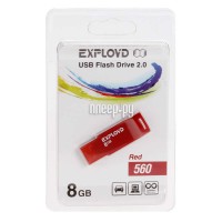 USB Flash Drive  8Gb - Exployd 560 Red EX-8GB-560-Red