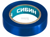 Изолента Сибин ПВХ 15mm x 10m Blue 1235-7