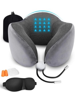 Подушка Roadlike Travel Kit Pure с эффектом памяти Grey 345695