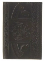 Обложка для паспорта Главдор GL-226 натуральная кожа с тиснением Black 51824