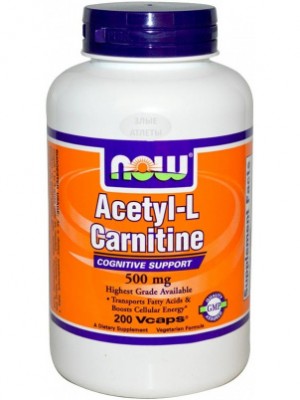 NOW Acetyl L-Carnitine 500 mg 200 vcaps