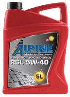 Масло Масло моторное синтетическое Alpine RSL 5W-40 5L 0100142
