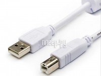 Аксессуар ATcom USB 2.0 AM/BM 1 Ferrite 3m White AT8099