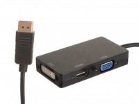 Аксессуар ATcom DisplayPort/M - HDMI/VGA/DVI 10cm AT6854