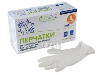 Перчатки латексные OptiLine неопудренные L 100шт 27-2119