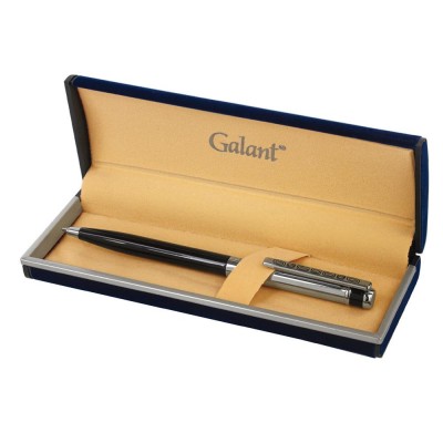 Ручка шариковая Galant Actus корпус Silver-Black, стержень Blue 143518