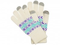 Теплые перчатки для сенсорных дисплеев Territory р.UNI White 0314