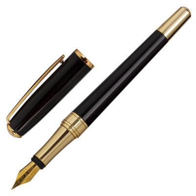 Ручка перьевая Galant Ludus корпус Black-Gold, стержень Blue 143529