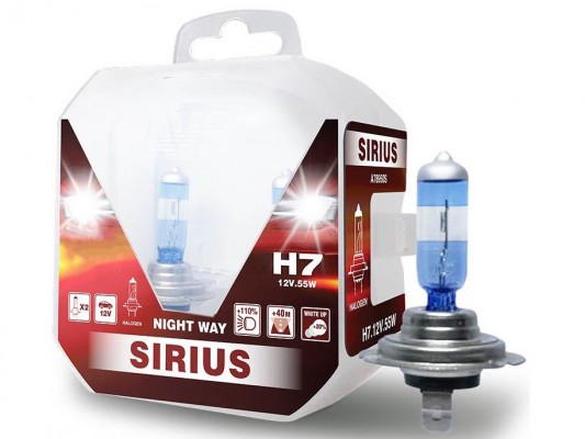 Лампа AVS Sirius Night Way PB H7 12V 55W (2 штуки) A78950S