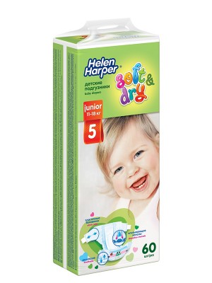 Подгузники Helen Harper Soft & Dry Junior 11-18кг 60шт 2315229