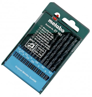 Набор сверл Metabo HSS-R по металлу 1.5-6.5mm 13шт 627161000