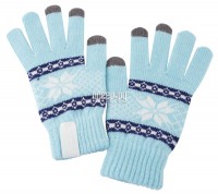 Теплые перчатки для сенсорных дисплеев Проект 111 Snowflake Light Blue 2794.44