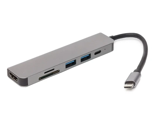 Хаб USB Activ BYL-2010 USB Type-C - HDMI / USB Type-Cx2 / USBx2 / SD/TF CardReader 4690001273044 / 127304
