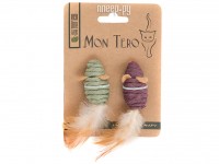 Игрушка для кошек Mon Tero Эко мышь с кошачьей мятой Green-Purple 51471