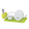 Сушилка для посуды Kamille 52x32x13cm Chrome-Green KM-0761A