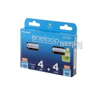 Аккумулятор AA + AAA - Panasonic 2000mAh + 800mAh (4+4 штуки) BK-KJMCDE44E