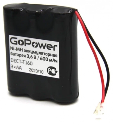 Аккумулятор GoPower T160 PC1 NI-MH 600mAh 00-00015309