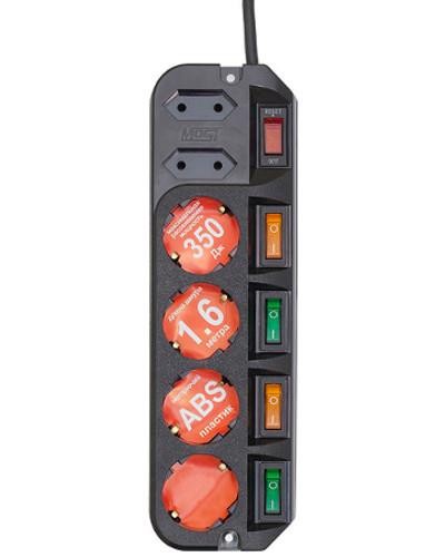Сетевой фильтр Most ARG 6 Sockets 1.6m Black