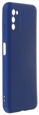 Чехол DF для Samsung Galaxy A03s с микрофиброй Silicone Blue sOriginal-26