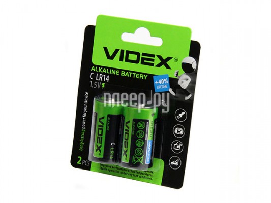 Батарейка C - Videx LR14/C (2 штуки) VID-LR14-2BC