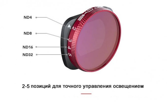 Фильтр Pgytech для Osmo Pocket (VND 2 to 5-stop) P-19C-069