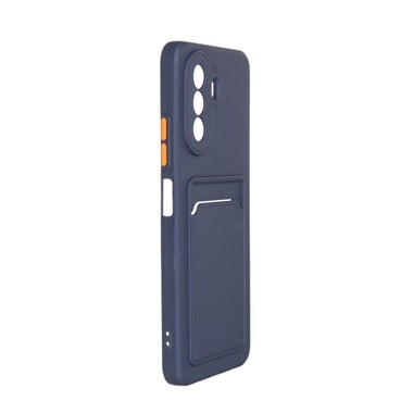 Чехол Neypo для Huawei Nova Y70 Pocket Matte Silicone с карманом Dark Blue NPM55969