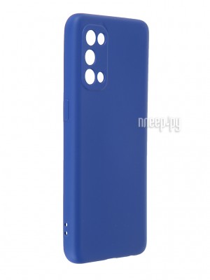 Чехол DF для Oppo Reno 5 4G с микрофиброй Silicone Blue oOriginal-10