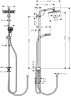 Душевая стойка Hansgrohe Crometta E 240 1jet Showerpipe Reno EcoSmart 27289000