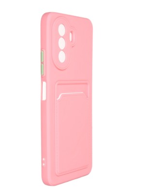 Чехол Neypo для Huawei Nova Y70 Pocket Matte Silicone с карманом Pink NPM55971