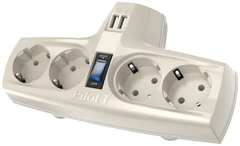 Разветвитель Zis Pilot T 4 Sockets + 2 USB 86