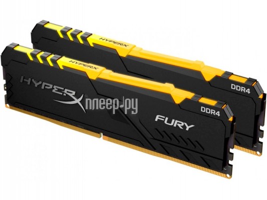 Модуль памяти HyperX Fury RGB DDR4 DIMM 2666MHz PC-21300 CL16 - 32Gb KIT (2x16Gb) HX426C16FB4AK2/32