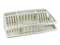 Сушилка для посуды Фланто 50.8x33.8x10.4cm пластмассовая White 488СБЕЛ