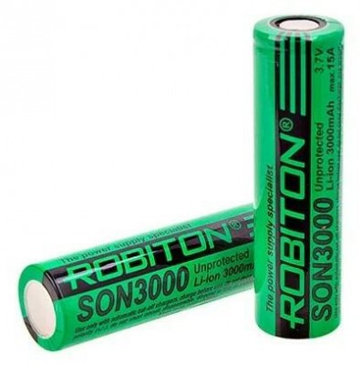 Аккумулятор 18650 - Robiton 3000mAh SON3000 15А PK1 (1 штука) 15700