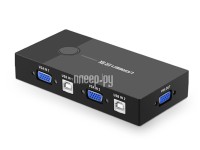 Переключатель KVM Ugreen 2xUSB KVM Switch Box ABS Case Black 30357