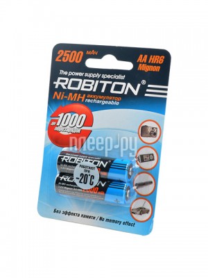 Аккумулятор AA - Robiton 2500MHAA-2 BL2 8793 (2 штуки)
