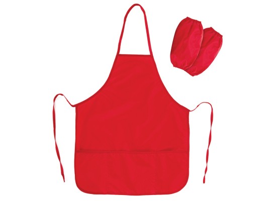 Фартук с нарукавниками Пифагор 39х49cm Red 270919