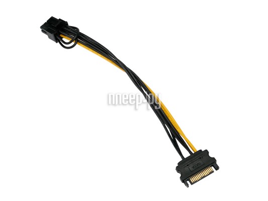 Аксессуар Gembird Cablexpert SATA PCIe 8pin - SATA 15pin 20cm CC-PCIE-SATA-20CM