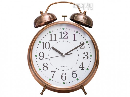 Часы Эврика Будильник Гигант Copper 92268