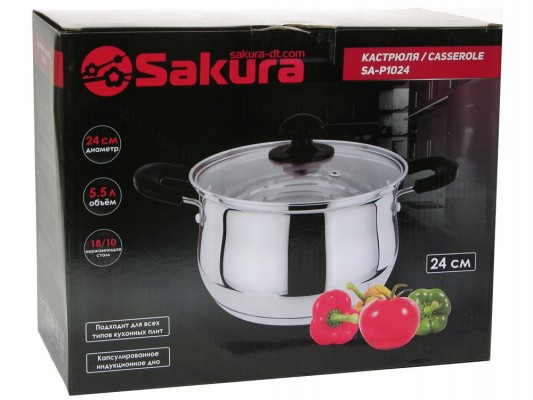 Кастрюля Sakura 5.5L SA-P1024