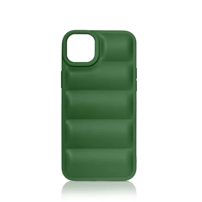Чехол DF для APPLE iPhone 14 Plus Silicone дутый Green iJacket-02