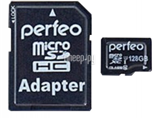 Карта памяти 128Gb - Perfeo microSDXC High-Capacity Class 10 UHS-1 V30 PF128GMCSX10V30 (Оригинальная!)
