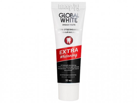 Зубная паста Global White Extra Whitening Active Oxygen 30ml 4605370014181